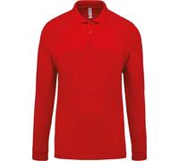 Polo manches longues Kariban Piqué Rouge 3XL