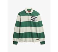 Superdry Vintage Athletic Rugby Long Sleeve Polo Vert L Homme