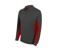 Velilla 105504 - Polo bicolore à manches longues - Gris et rouge - Taille 3XL