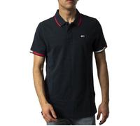 Tommy Jeans TJM REG Flag Cuffs Polo DM0DM12963 Manches Courtes, Bleu (Dark Night Navy), XXS Homme