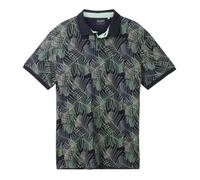 TOM TAILOR 1040947 Polo, 35095-Motif Feuille Multicolore Bleu Marine, M Homme