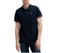 Tommy Jeans Flag Cuff Slim Fit Short Sleeve Polo Bleu S Homme