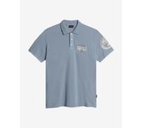 Polo Napapijri Amudsen manche courte bleu clair blanc - M