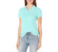 Polo Nautica pour femme, 5 boutons, manches courtes, respirant, 100 % coton, bleu Aruba, taille L