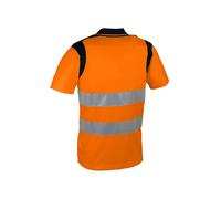 Polo orange haute visibilité en polyester - SINGER - PAULO XL