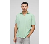 Polo oversize piqué à col V homme - ecru - S, ecru