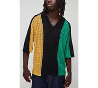 Polo oversize rayé à imprimé carnaval homme - jaune - S, jaune