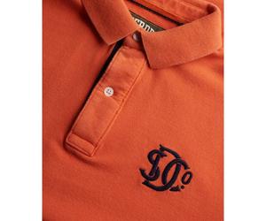 Polo piquÃ© monogramme Superdry Orange 2XL