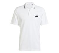 Polo adidas Essentials Small Logo Piqué manches courtes blanc - S