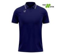 Givova Polo Action piqué coton bleu marine/blanc Taille S