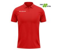 Givova Polo piqué coton Summer Rouge 3XL