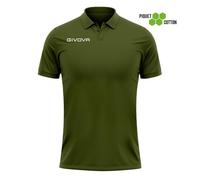 Polo piqué coton Givova Summer - verde militar - XL L