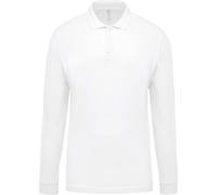 Polo piqué manches longues Kariban blanc Blanc XL