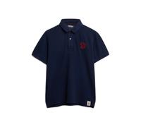 Polo piqué monogramme Superdry Bleu 2XL