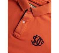 Polo piqué monogramme Superdry Orange S