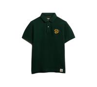 Superdry Polo Pique Monogram – Enamel Green/Winter Gold – Taille S Homme