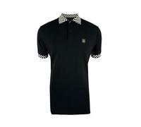Polo piqué TC/1051 à carreaux, Noir , XXL