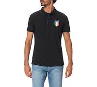 Polo Polyester Noir Adulte Italie écusson XXL