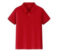 Polo pour enfants garçons filles à manches courtes - Uni - Polo boutonné respirant - Séchage rapide - Coton - T-shirts d'été - Polo de golf - Chemise décontractée - Sans poche sur la poitrine - Coupe