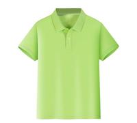 Polo pour enfants garçons filles à manches courtes - Uni - Polo boutonné respirant - Séchage rapide - Coton - T-shirts d'été - Polo de golf - Chemise décontractée - Sans poche sur la poitrine - Coupe