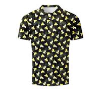 Polo pour femme avec imprimé canard amusant - T-shirt à manches courtes dans un style bande dessinée ludique - Haut d'été amusant, Style_b01 noir, 3XL