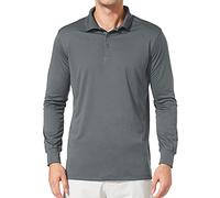 Polo pour homme à manches longues/courtes décontracté en coton coupe ajustée Polo à manches longues en coton pour homme Polo de golf girafe à manches longues en coton classique pour tennis, golf,
