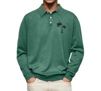 Polo pour homme - Haut de golf à manches longues - Col classique en coton - Design décontracté - Doux et respirant - Toutes saisons - Pour homme, ag, 4XL