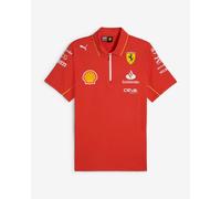 PUMA Polo d'équipe Scuderia Ferrari 2024 pour Hommes - Rouge Brûlé - Taille: L