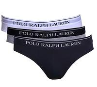 Polo Ralph Lauren 3 Pack Low Rise Briefs, Slips Homme, (lot de 3 ) - Multicolore (White/Heather/B A9933) - Taille L