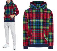 Polo Ralph Lauren à Capuche Royal Crimson Plaid Veste Pull Sweat Veste XXL