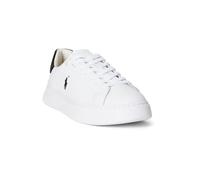 Polo Ralph Lauren - Baskets Homme en Cuir Blanc/Bleu - Homme - Chaussures - Blanc - Taille: 42 EU