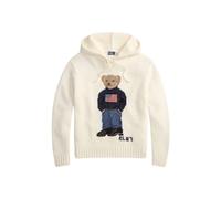 Polo Ralph Lauren - Bear Intarsia Hooded Sweater - Femme - Sweatshirts et sweats à capuche - Beige - Taille: 40 FR