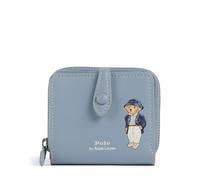 Polo Ralph Lauren Bear Portefeuille bleu, cuir grainé, femme
