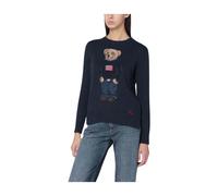 Polo Ralph Lauren - Bear Sweater - Femme - Pulls - Bleu - Taille: 36 FR
