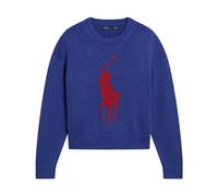 Polo Ralph Lauren - Big Pony Crewneck Jumper - Femme - Pulls - Bleu - Taille: 42 FR