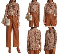 Polo Ralph Lauren Blouse En Crêpe Florale À Col Nœud