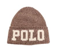 Polo Ralph Lauren - Bonnet en laine mélangée Signature Pony - Homme - Accessoires - Brun - Taille: ONE Size