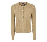 Polo Ralph Lauren - Cable-Knit Cotton Cardigan - Femme - Pulls - Beige - Taille: 42 FR