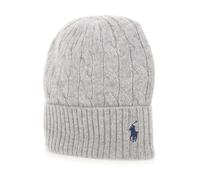 Polo Ralph Lauren - Cable Wool-cashmere Beanie - Femme - Accessoires - Gris - Taille: ONE Size