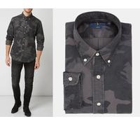 Polo Ralph Lauren Camouflage Coupe Slim Chemise T-Shirt Frange Neuf S