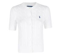 Polo Ralph Lauren - Cardigan à Manches Courtes en Tricot Câblé - Femme - Pulls - Blanc - Taille: 38 FR
