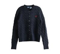 Polo Ralph Lauren - Cardigan en coton avec logo brodé - Femme - Pulls - Bleu - Taille: 36 FR