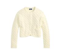 Polo Ralph Lauren - Cardigan en coton mélangé à torsades - Femme - Pulls - Blanc - Taille: 42 FR