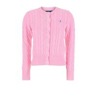 Polo Ralph Lauren - Cardigan ras du cou en coton à torsades - Femme - Pulls - Rose - Taille: 42 FR