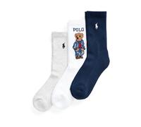 Polo Ralph Lauren Chaussettes bleu marine / marron / gris chiné / blanc, Taille 36-41