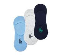 Chaussettes Ralph Lauren invisibles (3 paires) bleu clair foncé gris