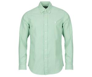 Polo Ralph Lauren Chemise CHEMISE AJUSTEE CUSTOM FIT EN POPELINE RAYEE in Kaki EU S