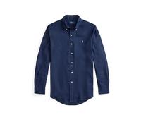 Polo Ralph Lauren Chemise en lin coupe personnalisée marine Taille M manches longues