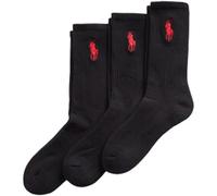 POLO RALPH LAUREN CREW SOCKS 3 PACK, Noir, Taille unique