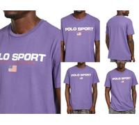 Polo Ralph Lauren Drapeau Logo T-Shirt Chemise Coupe Classique Pur Coton Top